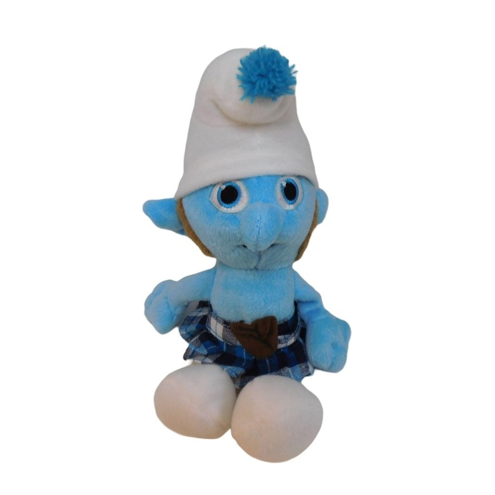 Kellytoy 2013 The Smurfs Scottish Kilt Gutsy Smurf  Plush 10" 2013